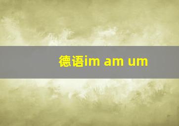 德语im am um